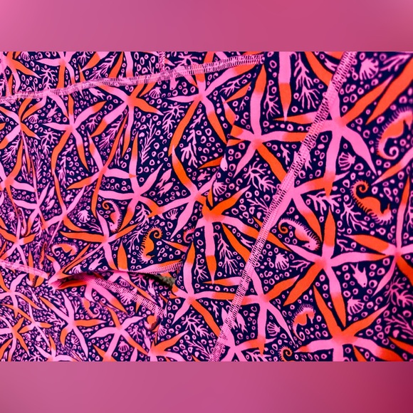 NEW Lilly Pulitzer Weekender High Rise Midi Luxletic Leggings Passion Fruit Pink - Picture 8 of 9